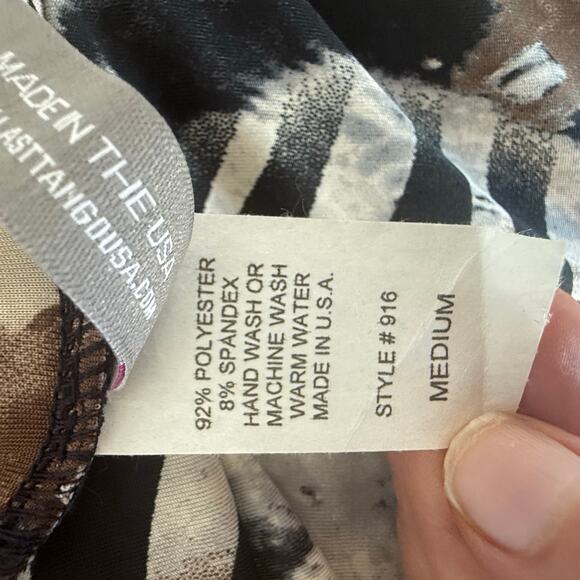 Y2K Flare Pants Animal Print Stretch Trousers Last Tango Retro Glam Womens M - Picture 5 of 6